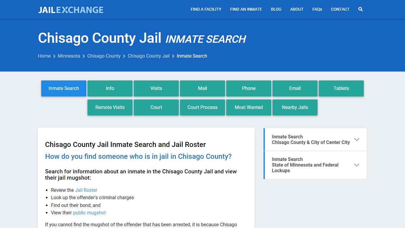 Inmate Search: Roster & Mugshots - Chisago County Jail, MN