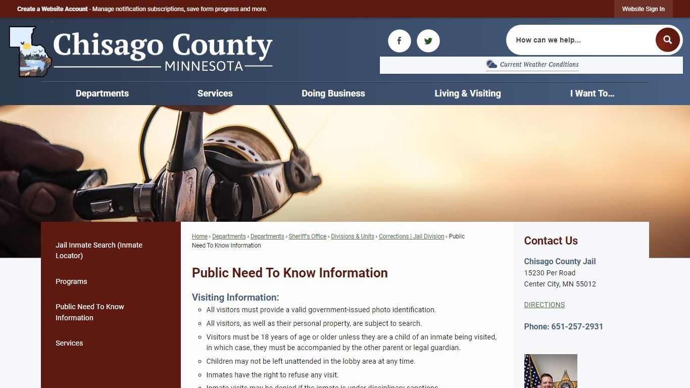 Public Need To Know Information - Chisago County, MN